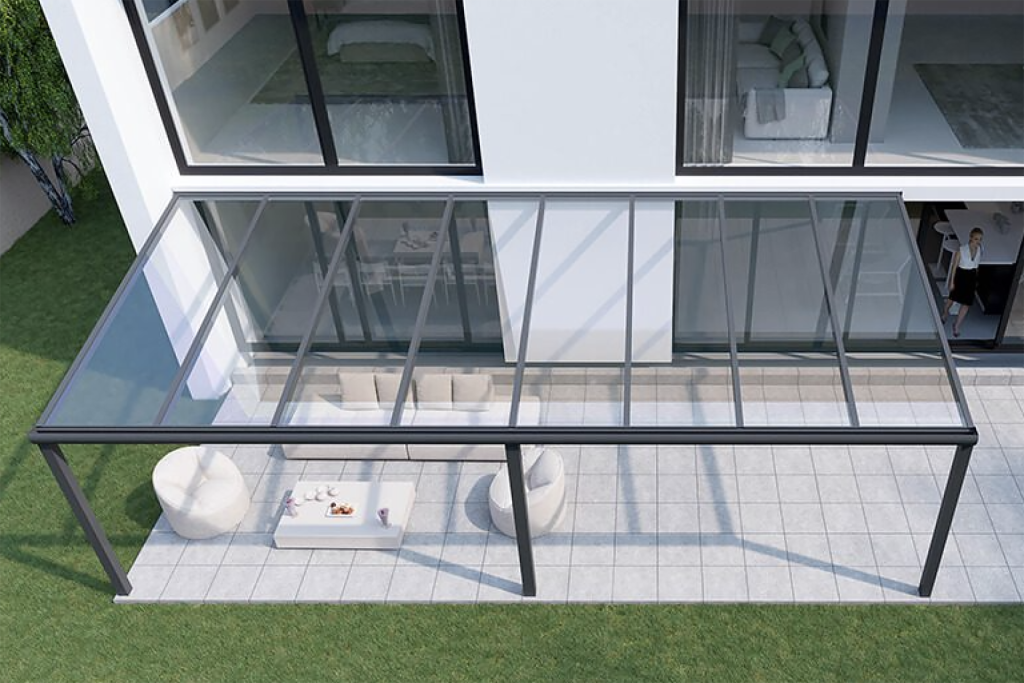 Glass Veranda from Top View 