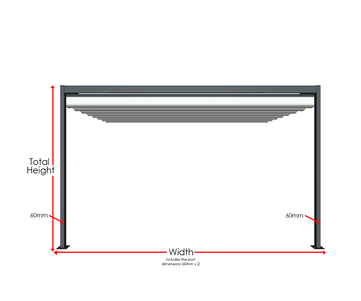 KE Saki pergola measuring information